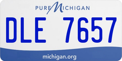 MI license plate DLE7657