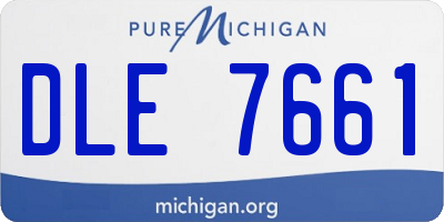 MI license plate DLE7661