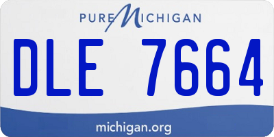MI license plate DLE7664