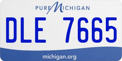 MI license plate DLE7665