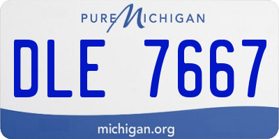 MI license plate DLE7667