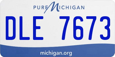 MI license plate DLE7673
