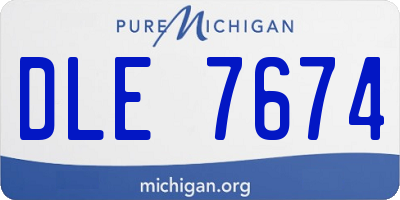MI license plate DLE7674