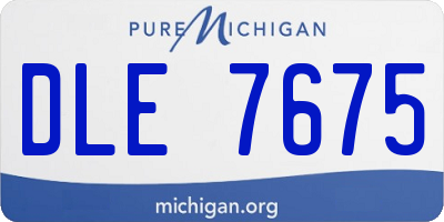 MI license plate DLE7675