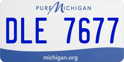 MI license plate DLE7677