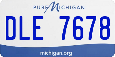MI license plate DLE7678