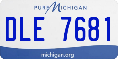 MI license plate DLE7681