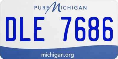 MI license plate DLE7686