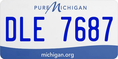 MI license plate DLE7687