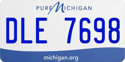 MI license plate DLE7698