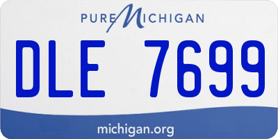 MI license plate DLE7699