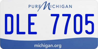 MI license plate DLE7705