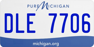 MI license plate DLE7706