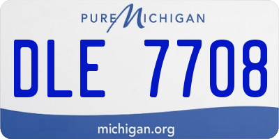 MI license plate DLE7708