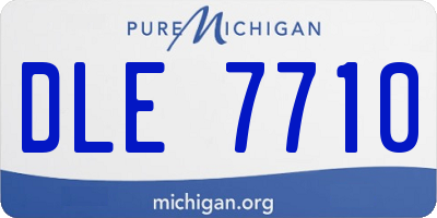 MI license plate DLE7710