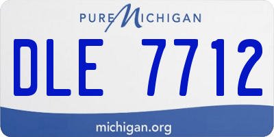MI license plate DLE7712