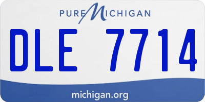 MI license plate DLE7714