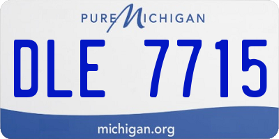 MI license plate DLE7715