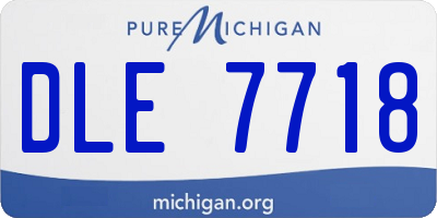 MI license plate DLE7718