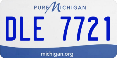 MI license plate DLE7721