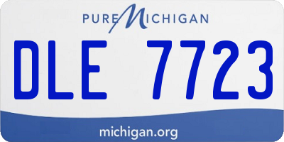 MI license plate DLE7723