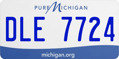 MI license plate DLE7724