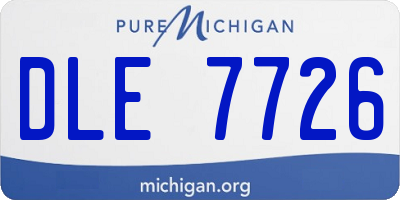 MI license plate DLE7726