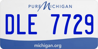 MI license plate DLE7729