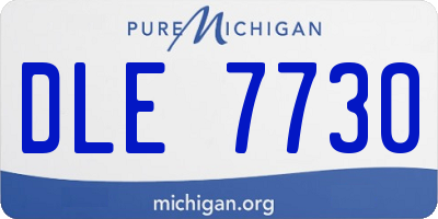 MI license plate DLE7730