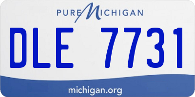 MI license plate DLE7731