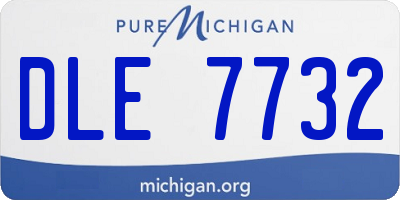 MI license plate DLE7732