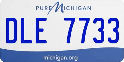 MI license plate DLE7733