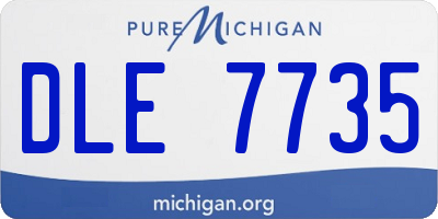 MI license plate DLE7735