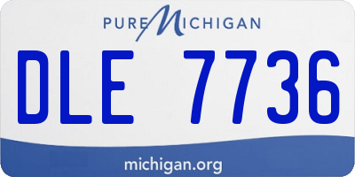 MI license plate DLE7736