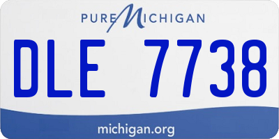MI license plate DLE7738