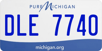 MI license plate DLE7740