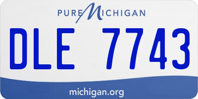 MI license plate DLE7743