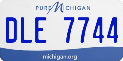 MI license plate DLE7744