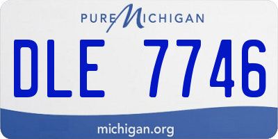 MI license plate DLE7746