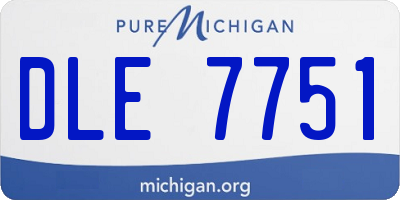 MI license plate DLE7751
