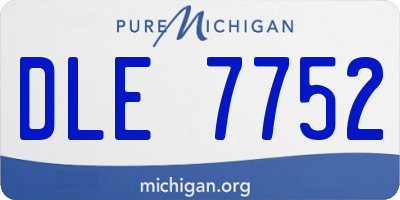 MI license plate DLE7752