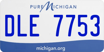 MI license plate DLE7753