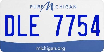 MI license plate DLE7754