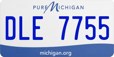 MI license plate DLE7755