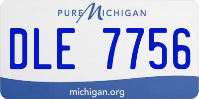 MI license plate DLE7756