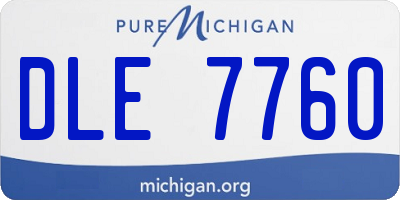 MI license plate DLE7760