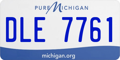 MI license plate DLE7761