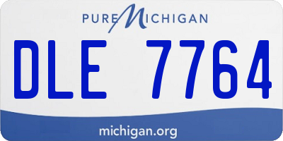 MI license plate DLE7764