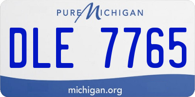 MI license plate DLE7765