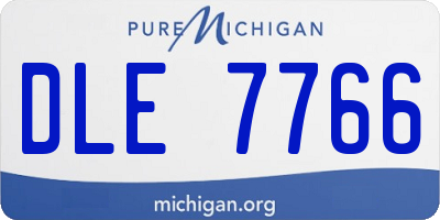MI license plate DLE7766